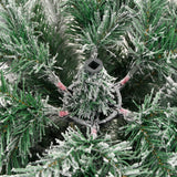 Artificial Hinged Christmas Tree with Flocked Snow 120 cm - Close-Up Angle