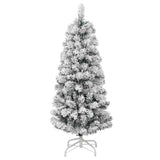 Artificial Hinged Christmas Tree with Flocked Snow 150 cm - Front View