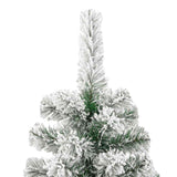 Artificial Hinged Christmas Tree with Flocked Snow 180 cm - Top-Down View