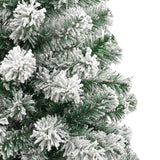Artificial Hinged Christmas Tree with Flocked Snow 180 cm - 45-Degree Angle