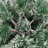 Artificial Hinged Christmas Tree with Flocked Snow 180 cm - Close-Up Angle