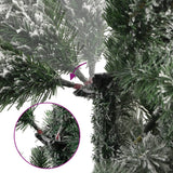 Artificial Hinged Christmas Tree with Flocked Snow 210 cm