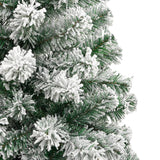 Artificial Hinged Christmas Tree with Flocked Snow 210 cm - 45-Degree Angle