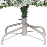 Artificial Hinged Christmas Tree with Flocked Snow 210 cm - Rear View