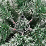 Artificial Hinged Christmas Tree with Flocked Snow 210 cm - Close-Up Angle