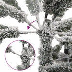 Artificial Hinged Christmas Tree with Flocked Snow 120 cm