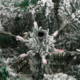 Artificial Hinged Christmas Tree with Flocked Snow 120 cm - Close-Up Angle