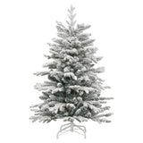 Artificial Hinged Christmas Tree with Flocked Snow 150 cm - Front View