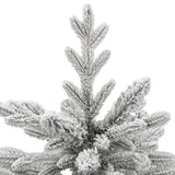 Artificial Hinged Christmas Tree with Flocked Snow 150 cm - Top-Down View