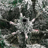 Artificial Hinged Christmas Tree with Flocked Snow 150 cm - Close-Up Angle