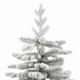 Artificial Hinged Christmas Tree with Flocked Snow 180 cm - Top-Down View