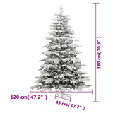 Artificial Hinged Christmas Tree with Flocked Snow 180 cm - Extra Image