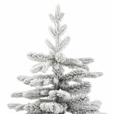 Artificial Hinged Christmas Tree with Flocked Snow 210 cm - Top-Down View
