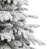 Artificial Hinged Christmas Tree with Flocked Snow 210 cm - 45-Degree Angle