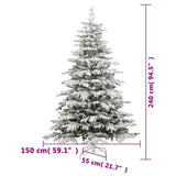 Artificial Hinged Christmas Tree with Flocked Snow 240 cm - Extra Image