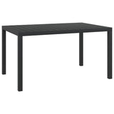 7 Piece Garden Dining Set Black Aluminium - Extra Image