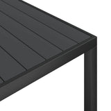 7 Piece Garden Dining Set Black Aluminium