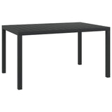 7 Piece Garden Dining Set Black Aluminium - Extra Image
