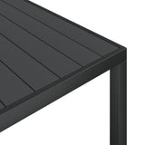 7 Piece Garden Dining Set Black Aluminium - Extra Image