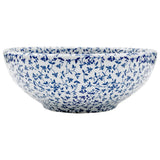 Countertop Basin White and Blue Round Φ41x14 cm Ceramic - Front View