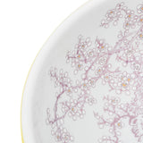 Countertop Basin White and Yellow Round Φ41x14 cm Ceramic - 45-Degree Angle