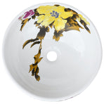 Countertop Basin Multicolour Round ?41x14 cm Ceramic
