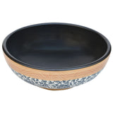 Countertop Basin Multicolour Round Φ41x14 cm Ceramic - Side View