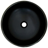 Countertop Basin Multicolour Round Φ41x14 cm Ceramic - Top-Down View