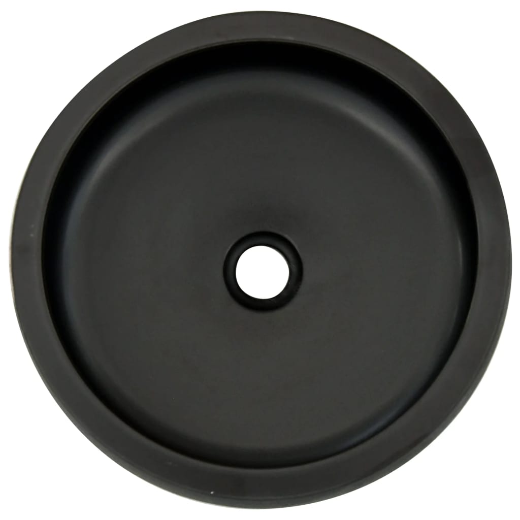 Countertop Basin Black and Brown Round F41x14 cm Ceramic