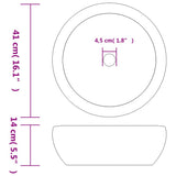 Countertop Basin Black and Brown Round F41x14 cm Ceramic