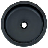 Countertop Basin Black and Blue Round Φ41x14 cm Ceramic - Top-Down View
