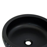 Countertop Basin Black and Blue Round Φ41x14 cm Ceramic - 45-Degree Angle