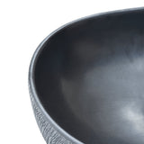 Countertop Basin Black and Grey Oval 47x33x13 cm Ceramic - Close-Up Angle