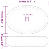 Countertop Basin Brown Oval 59x40x15 cm Ceramic - Low Angle