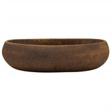 Countertop Basin Brown Oval 59x40x15 cm Ceramic - Side View