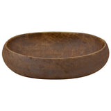 Countertop Basin Brown Oval 59x40x15 cm Ceramic - Top-Down View