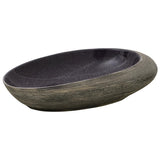 Countertop Basin Purple and Grey Oval 59x40x14 cm Ceramic - Front View