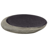 Countertop Basin Purple and Grey Oval 59x40x14 cm Ceramic - Top-Down View