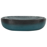 Countertop Basin Turquoise Oval 59x40x14 cm Ceramic - Side View