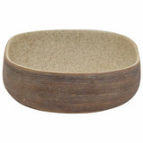 Countertop Basin Sand and Brown Oval 59x40x14 cm Ceramic