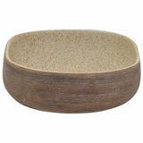 Countertop Basin Sand and Brown Oval 59x40x14 cm Ceramic - 45-Degree Angle