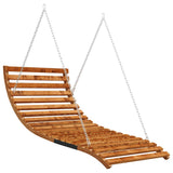 Swing Bed Solid Wood Spruce with Teak Finish - Side View