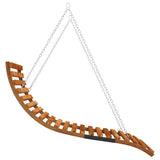 Swing Bed Solid Wood Spruce with Teak Finish - Top-Down View