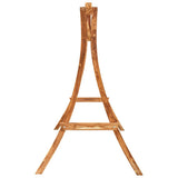 Swing Bed Solid Wood Spruce with Teak Finish - Rear View