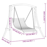 Swing Bed Solid Wood Spruce with Teak Finish - Close-Up Angle
