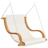 Swing Chair with Cushion Solid Wood Spruce with Teak Finish