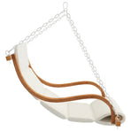 Swing Chair with Cushion Solid Wood Spruce with Teak Finish