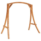 Swing Chair with Cushion Solid Wood Spruce with Teak Finish