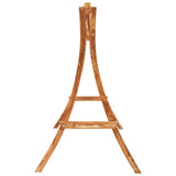 Swing Chair with Cushion Solid Wood Spruce with Teak Finish - Rear View