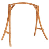 Swing Chair with Cushion Solid Wood Spruce with Teak Finish